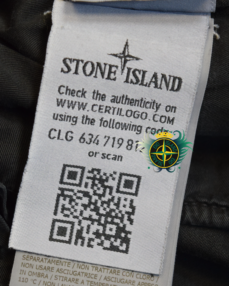 Stone Island Washed Look Cargo Black detail view
