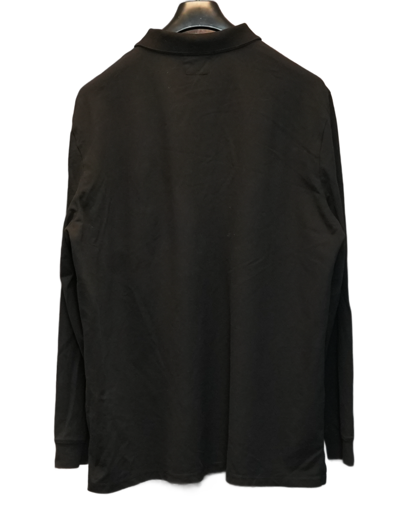 C.P Company Long Sleeved Polo Shirt Black back view