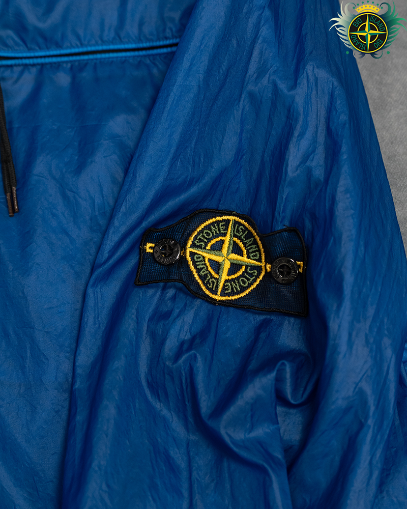 Stone Island 2007 Mesh Badge Smock Blue - L