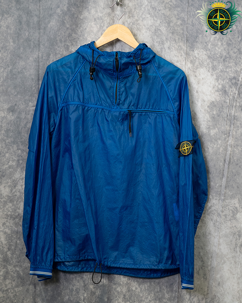 Stone Island 2007 Mesh Badge Smock Blue - L