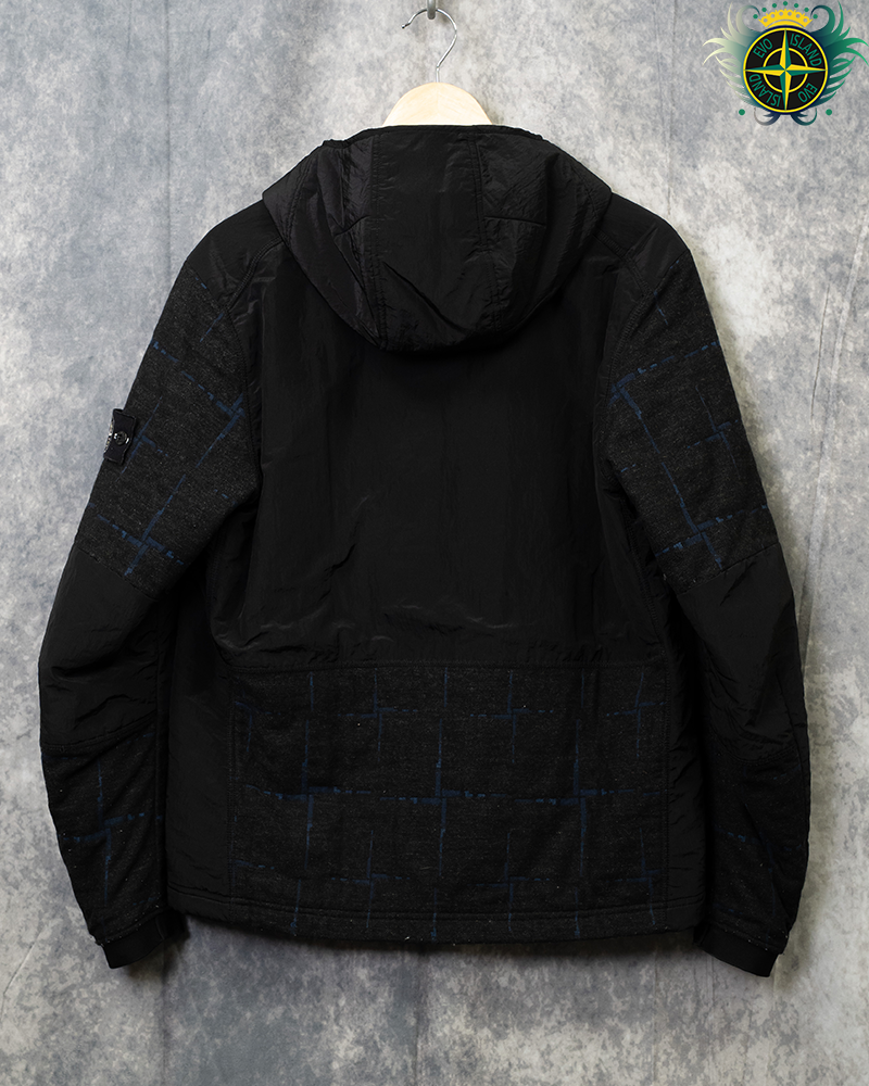 Stone Island X Dormeuil Special Process Wool and Nylon Jacket Dark Grey - L