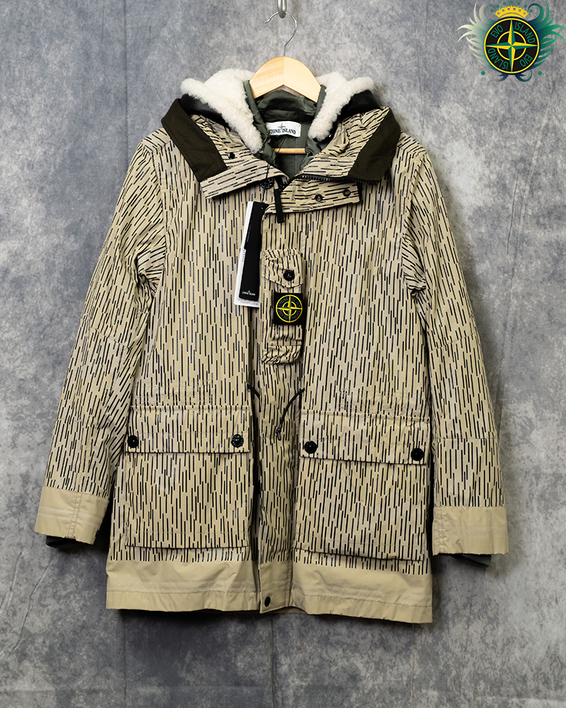 Stone Island Naslan Light Watro Rain Camo Reflective Beige - S