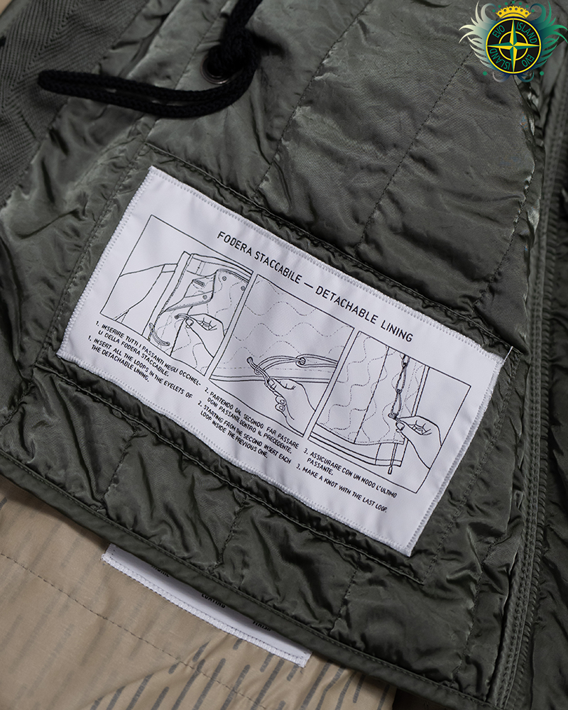 Stone Island Naslan Light Watro Rain Camo Reflective Beige - S