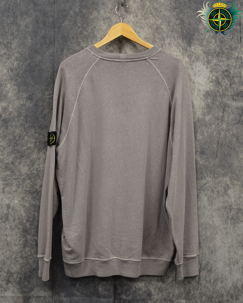 Stone Island Washed Light Grey/Mauve Crewneck - XXL