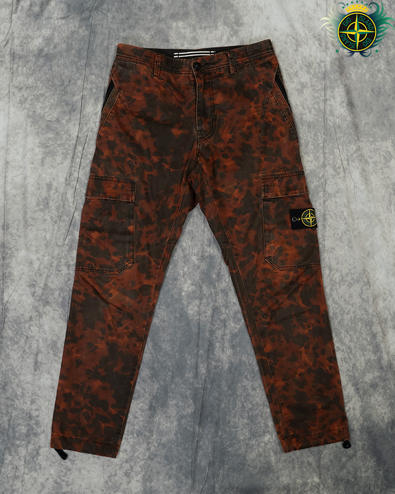 Stone Island Tortoise Shell Cargos Red - 32/RE T