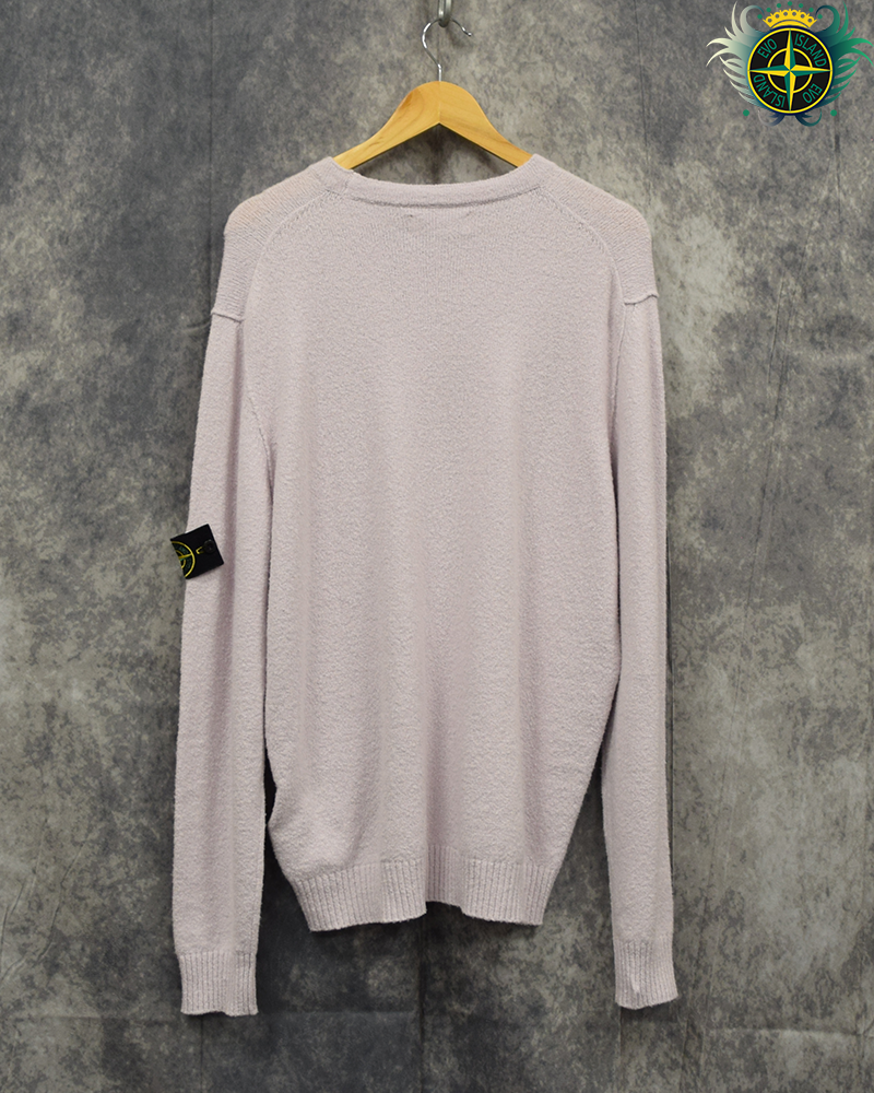 Stone Island Lambs Wool Knit Crewneck Light Pink - XL
