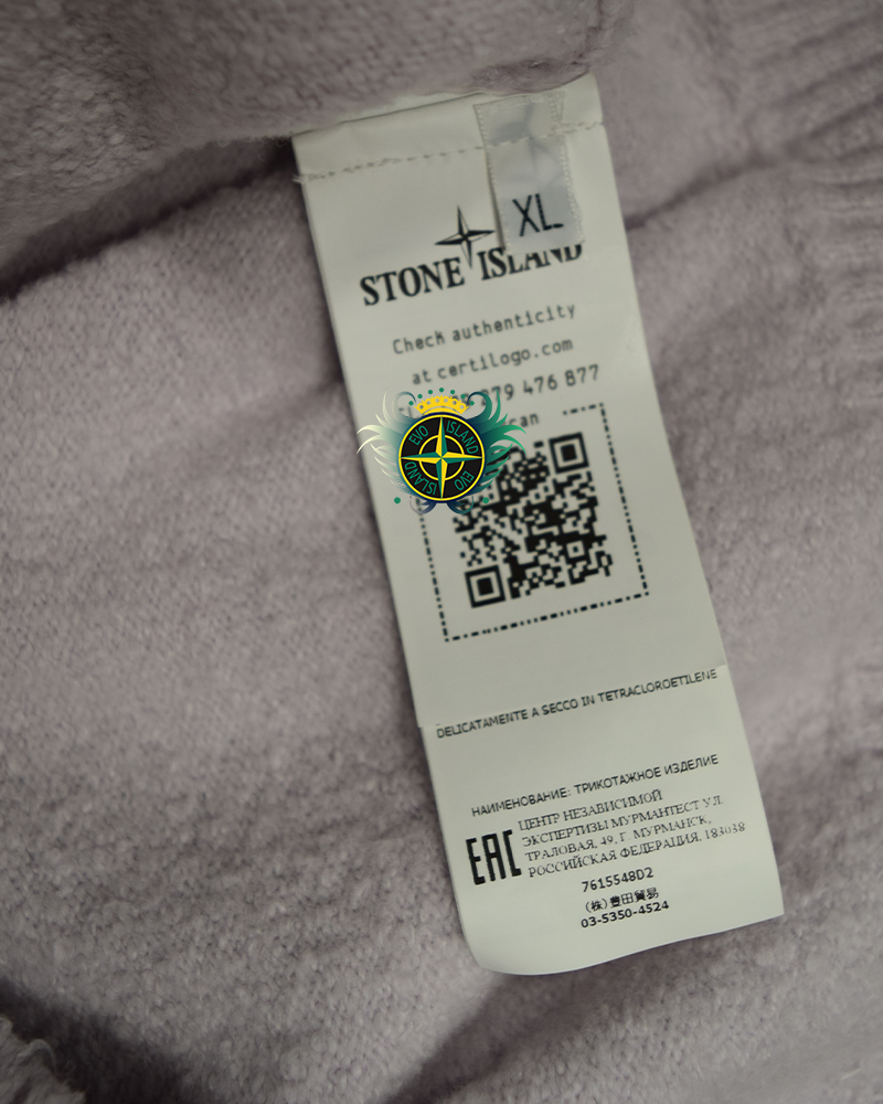 Stone Island Lambs Wool Knit Crewneck Light Pink - XL