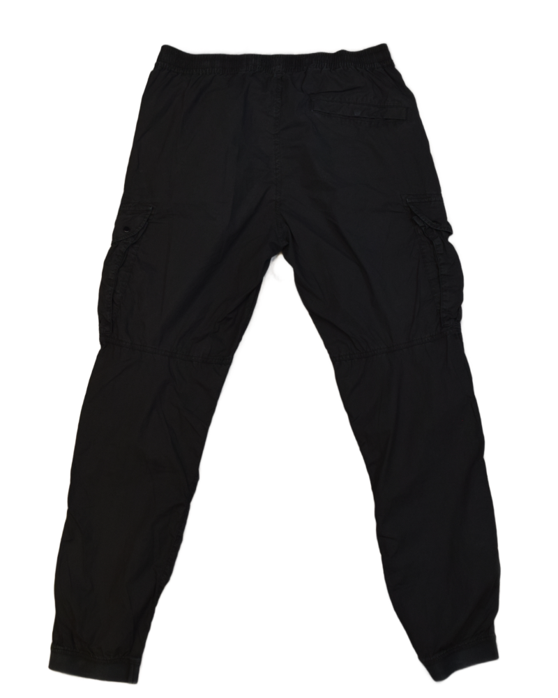 Stone Island Cuffed Cargos Black back view