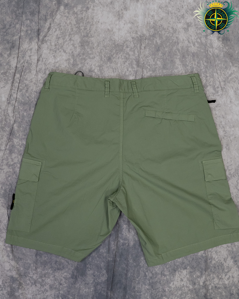 Stone Island Cotton Shorts Sage - 36/RE T