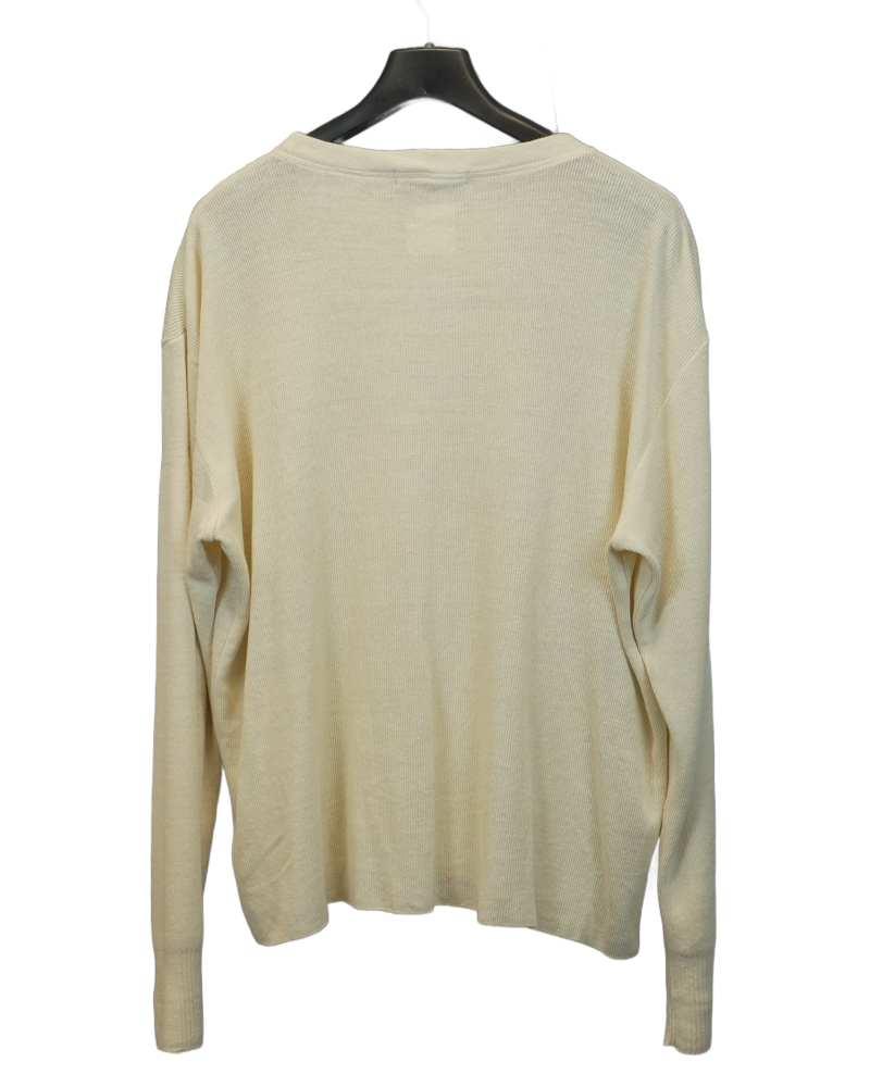 Stone Island Vintage Lino Flax Jumper Cream back view