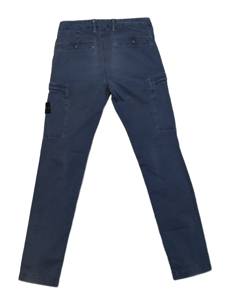 Stone Island Washed Look Cargos Blue back view