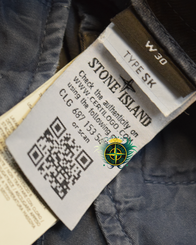 Stone Island Washed Look Cargos Blue detail view