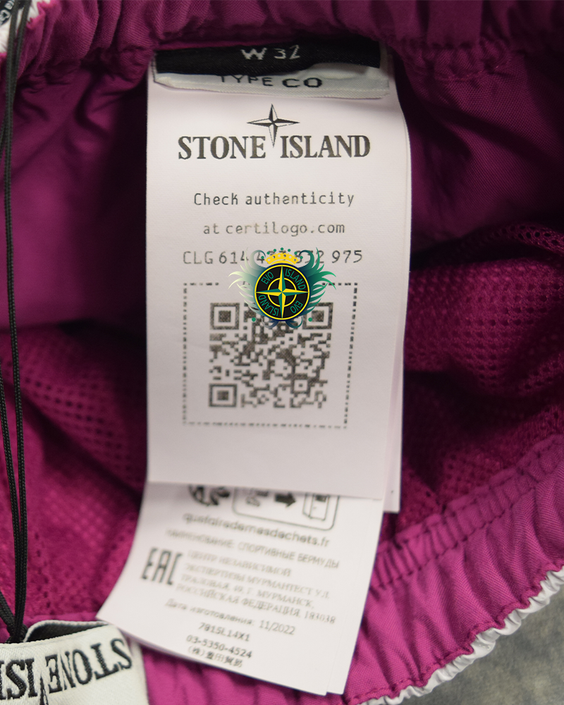 Stone Island Marina Prismatica Reflective Shorts Purple - 31/SO
