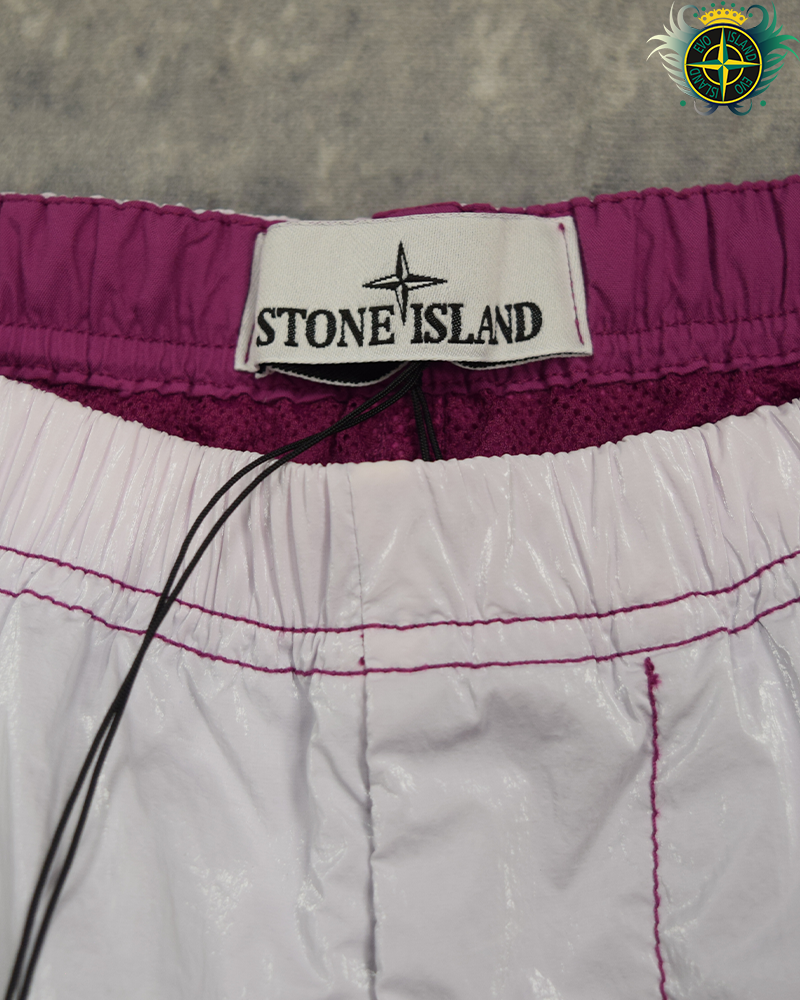 Stone Island Marina Prismatica Reflective Shorts Purple - 31/SO