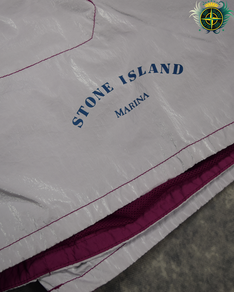 Stone Island Marina Prismatica Reflective Shorts Purple - 31/SO