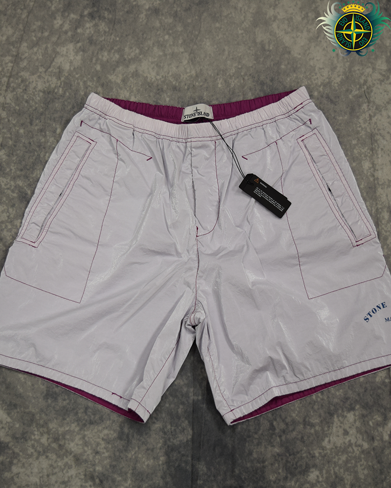 Stone Island Marina Prismatica Reflective Shorts Purple - 31/SO