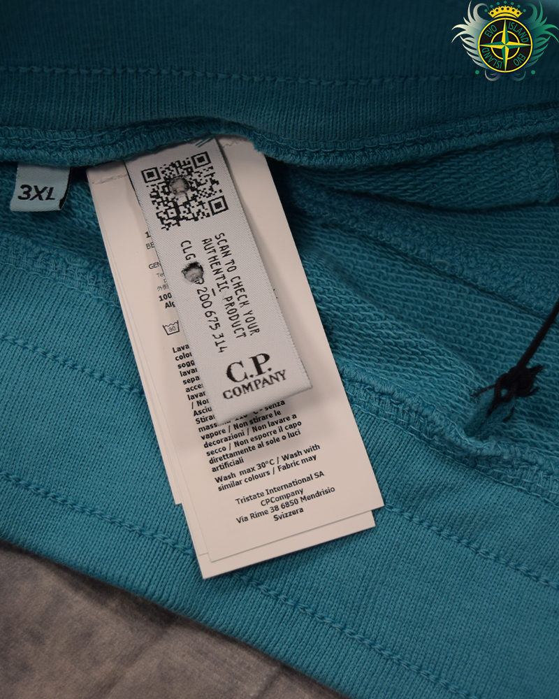 C.P Company Lense Sweat Shorts Turquoise - 3XL