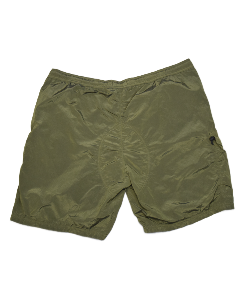 Stone Island Nylon Metal Patch Project Cargo Bermuda shorts Green back view