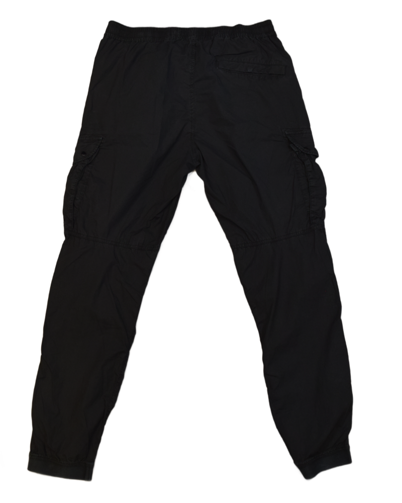 Stone Island Cuffed Cargos Black back view