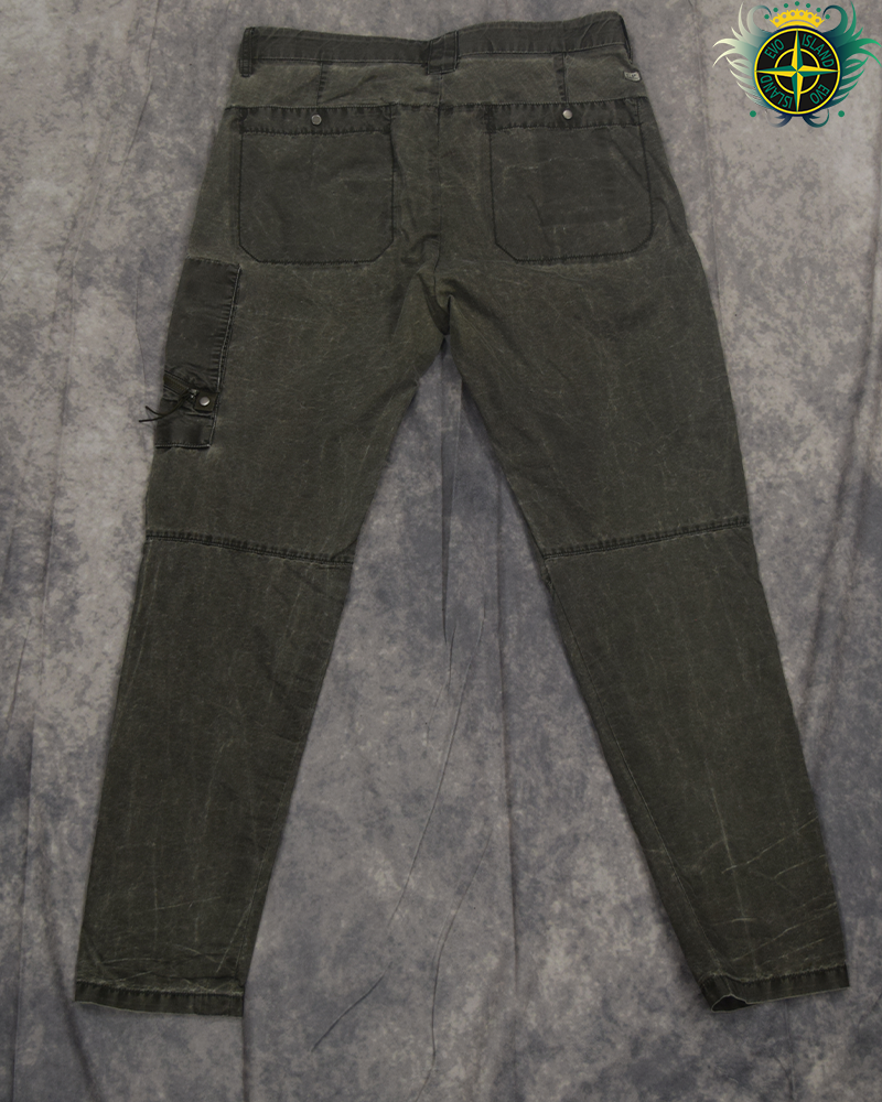 C.P Company Waxed Lense Cargo Trousers Green - 46/S