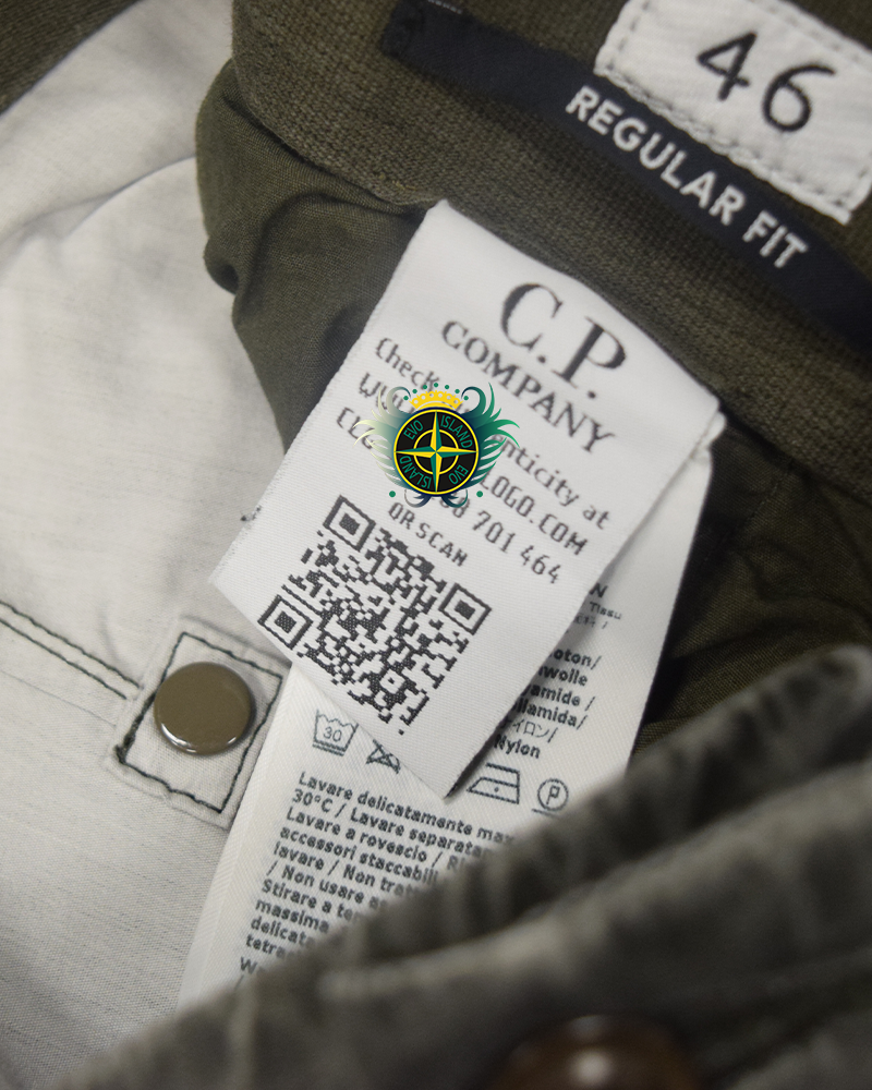C.P Company Waxed Lense Cargo Trousers Green - 46/S
