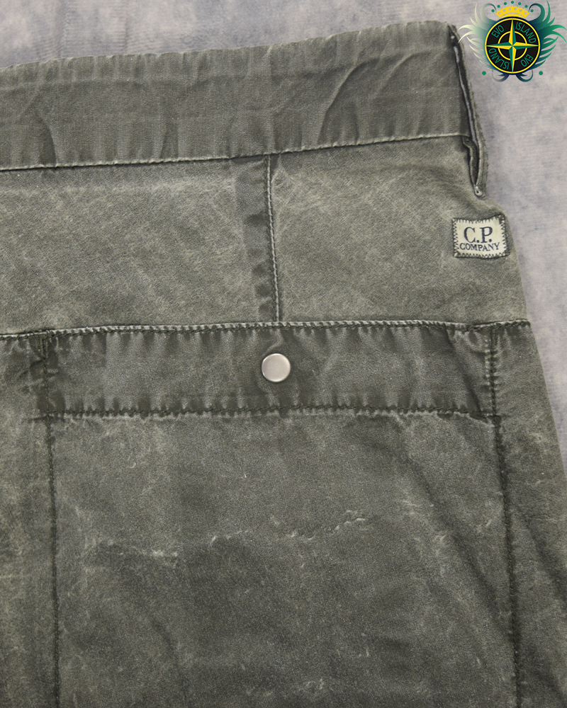 C.P Company Waxed Lense Cargo Trousers Green - 46/S