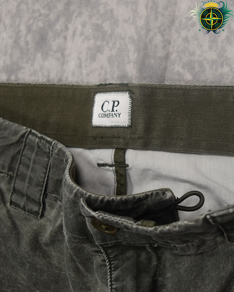 C.P Company Waxed Lense Cargo Trousers Green - 46/S