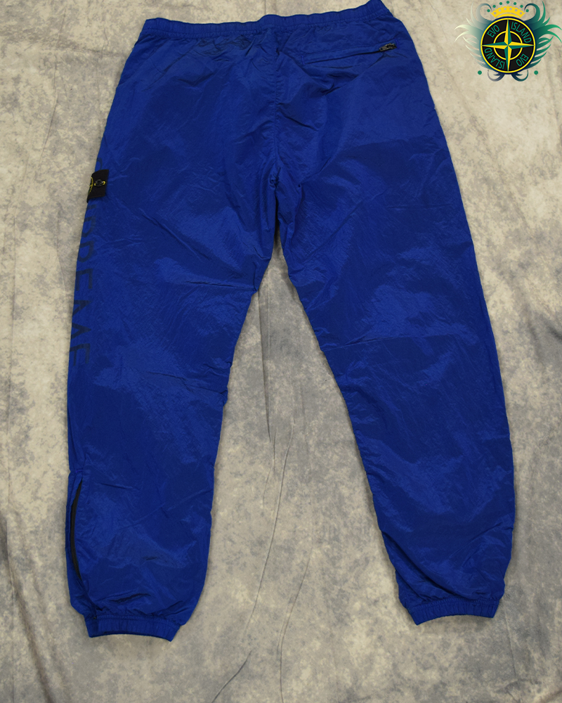 Stone Island X Supreme Nylon Metal Joggers Blue