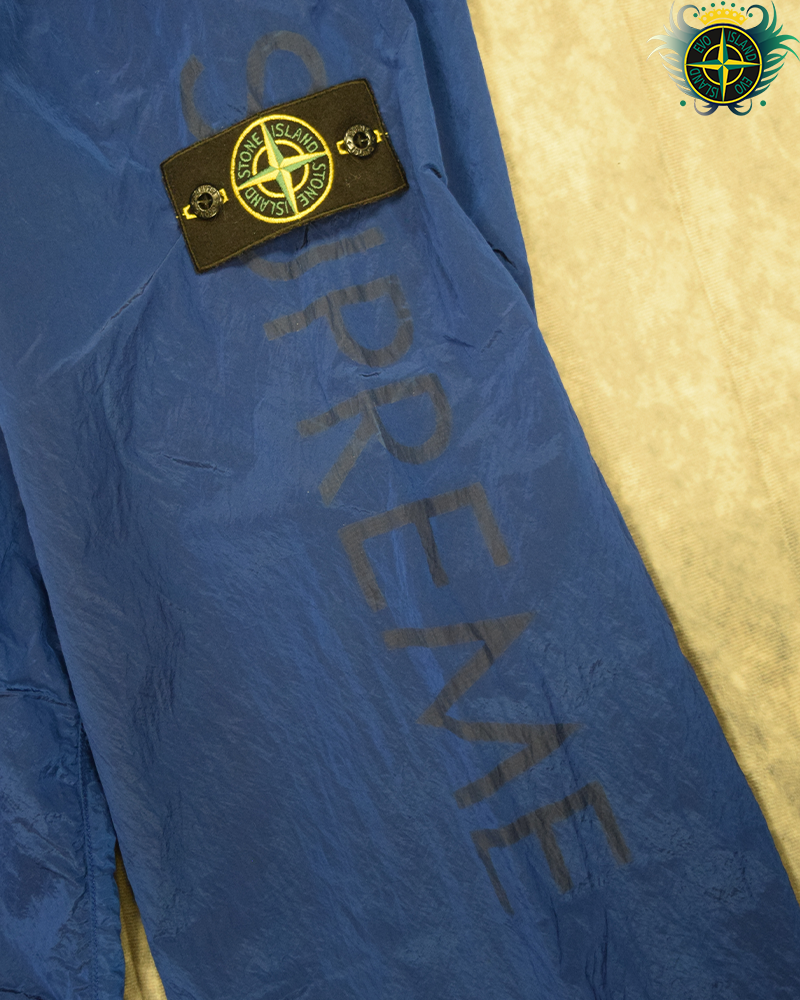 Stone Island X Supreme Nylon Metal Joggers Blue