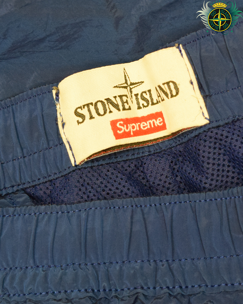 Stone Island X Supreme Nylon Metal Joggers Blue