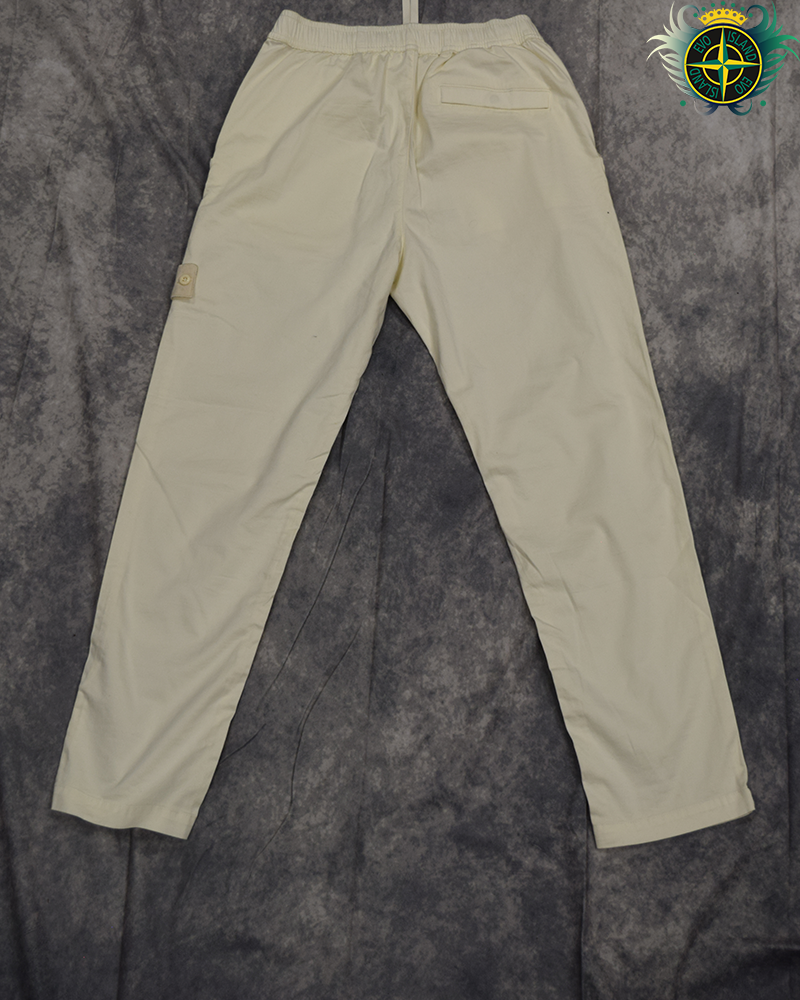 Stone Island Ghost Piece Lightweight Cotton Cargos Cream