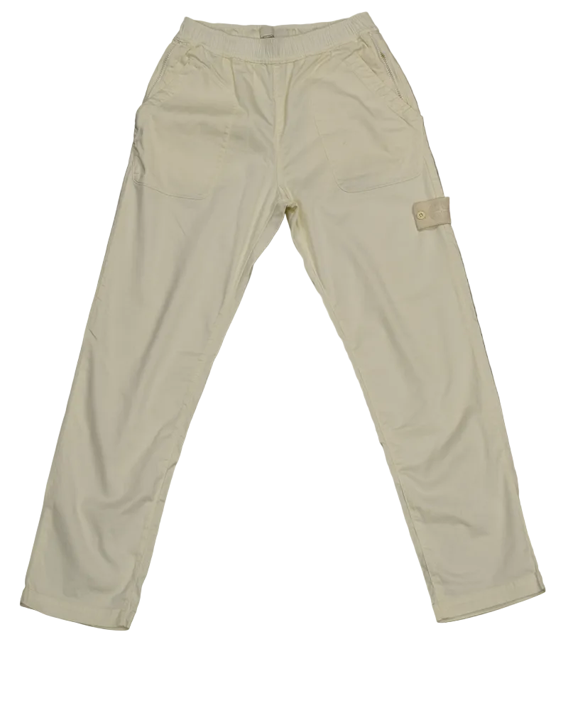 Stone Island Ghost Piece Lightweight Cotton Cargos Cream