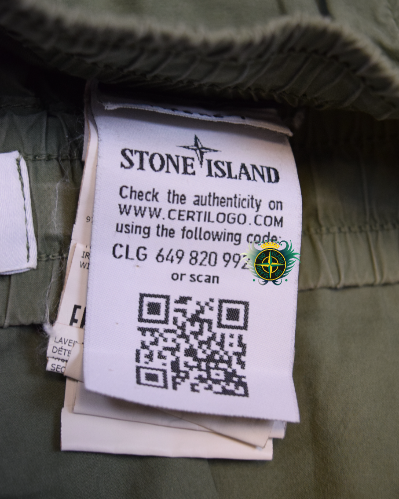 Stone Island Cuffed Cargos Green detail view
