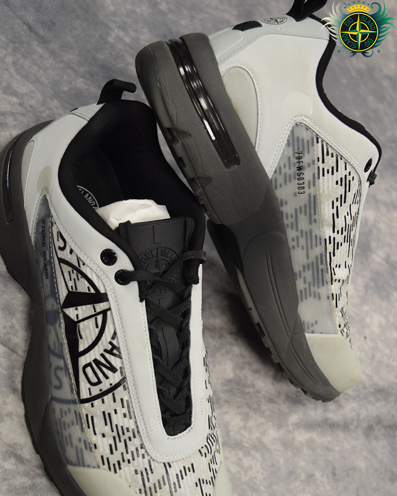 Stone Island Grime Trainers Black/White - UK9