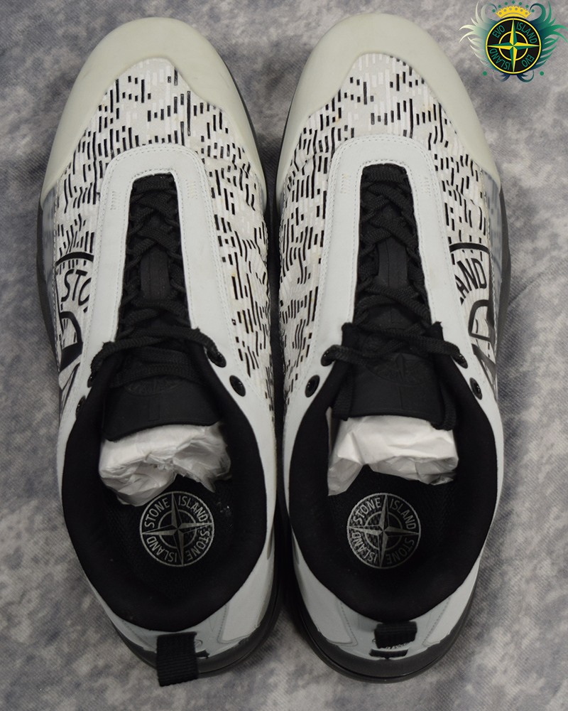 Stone Island Grime Trainers Black/White - UK9