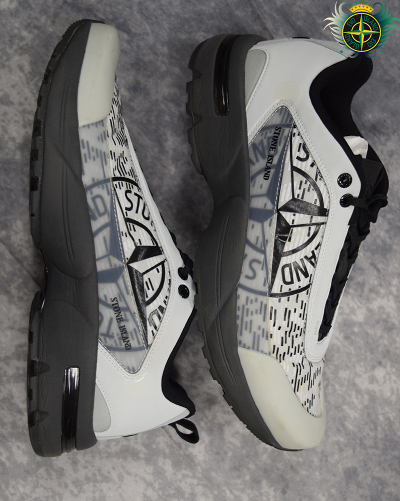 Stone Island Grime Trainers Black/White - UK9