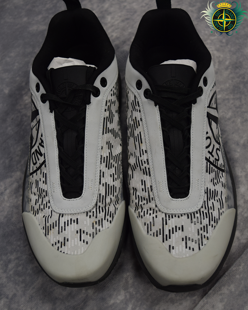 Stone Island Grime Trainers Black/White - UK9