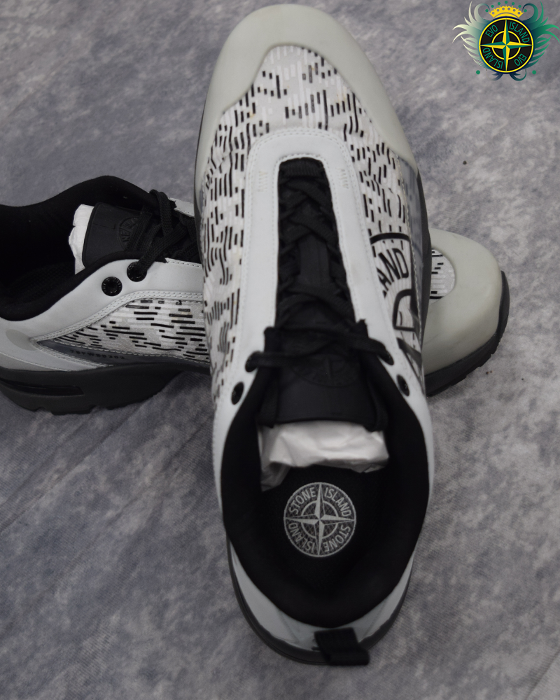 Stone Island Grime Trainers Black/White - UK9