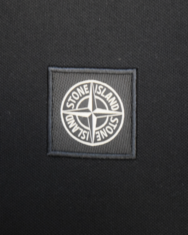 Stone Island Compass Patch project polo shirt Black detail view