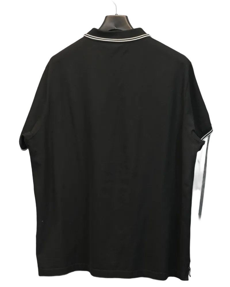 Stone Island Compass Patch project polo shirt Black back view