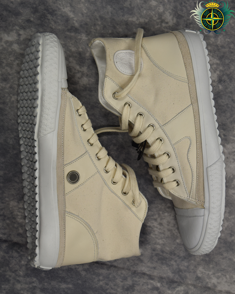 Stone Island Basketball High Top Canvas Trainers