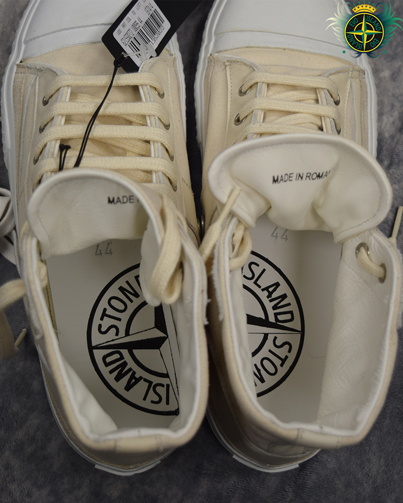 Stone Island Basketball High Top Canvas Trainers