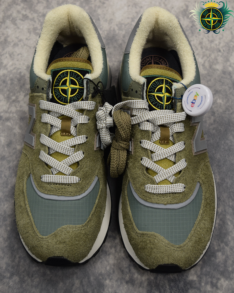 Stone Island X New Balance 574 Legacy Trainers - UK 9.5