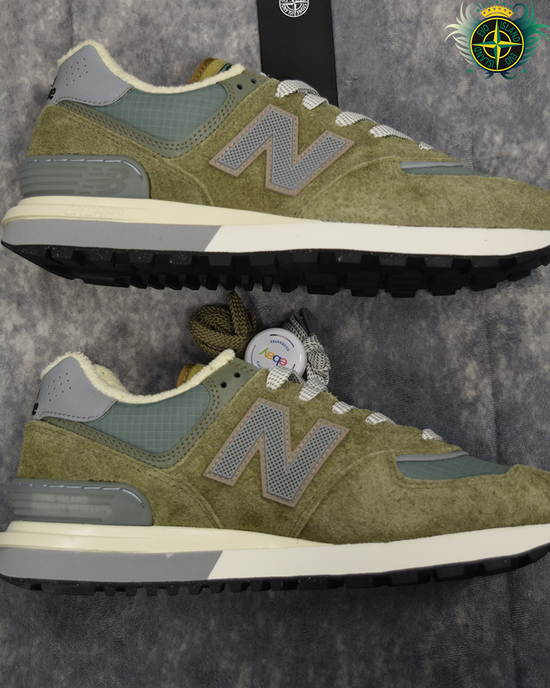 Stone Island X New Balance 574 Legacy Trainers - UK 9.5