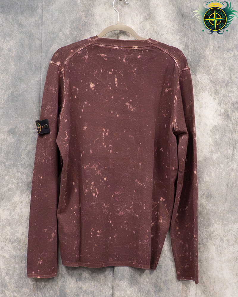 Stone Island Lightweight OVD Crewneck Burgundy - L