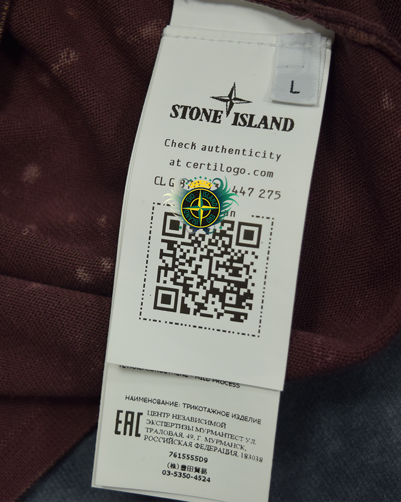 Stone Island Lightweight OVD Crewneck Burgundy - L