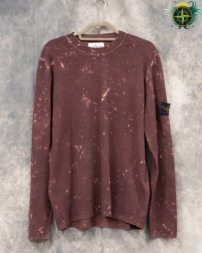 Stone Island Lightweight OVD Crewneck Burgundy - L