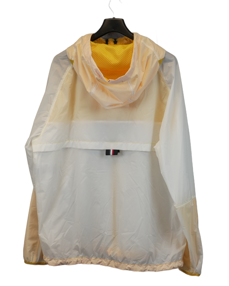 moncler Doi 2 Tone Hooded Lightweight Jacket white/yellow back view