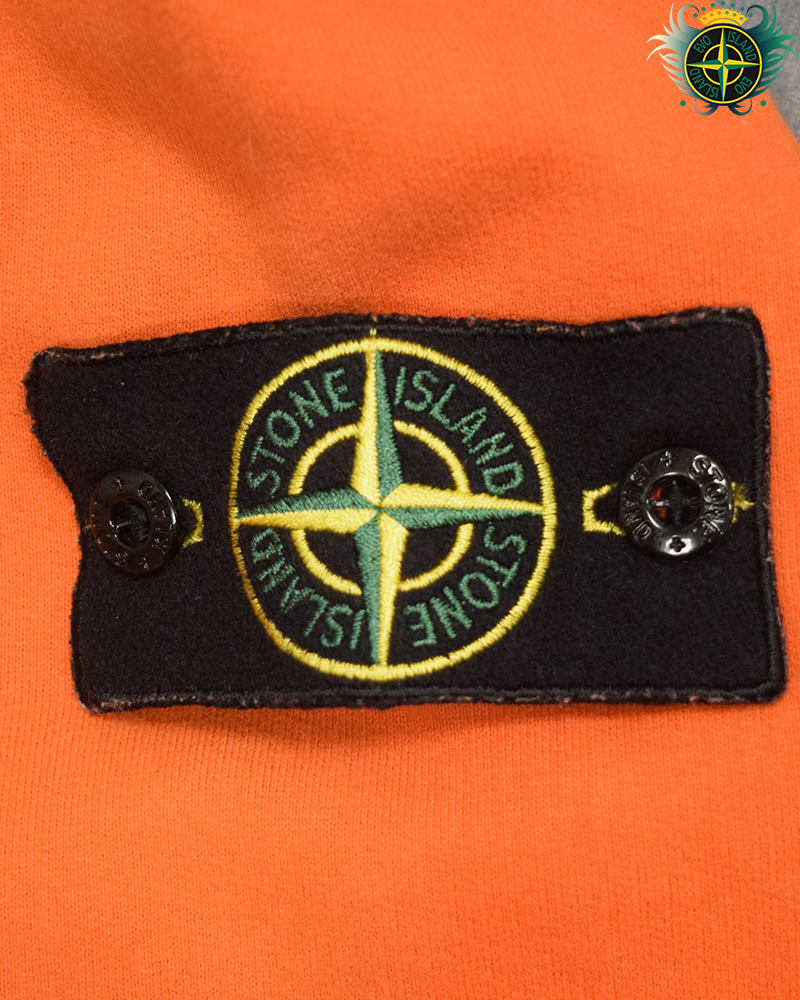 Stone Island 2010 Dutch Rope Trimmed Sweater Orange - L