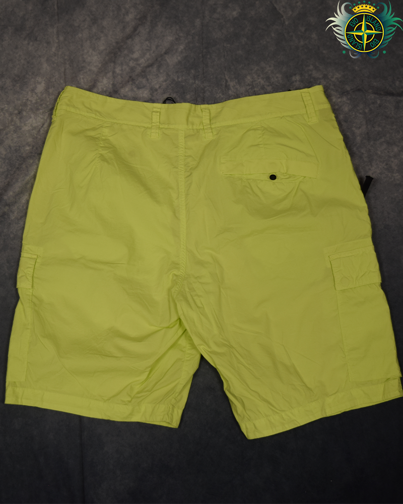 Stone Island Cotton Cargo Shorts Yellow - 34/RE